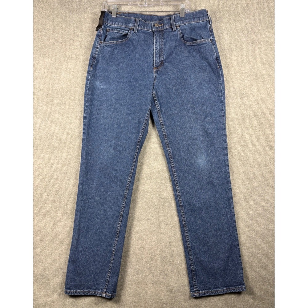 40 Grit Duluth Trading Standard Fit Jeans Workwear 35x31 Blue Medium Wash - Picture 1 of 10